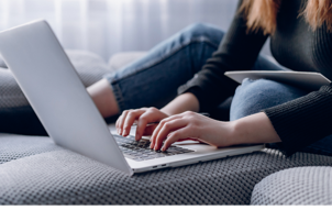 close-up-female-hands-typing-stylish-laptop-modern-interior-work-online-laptop