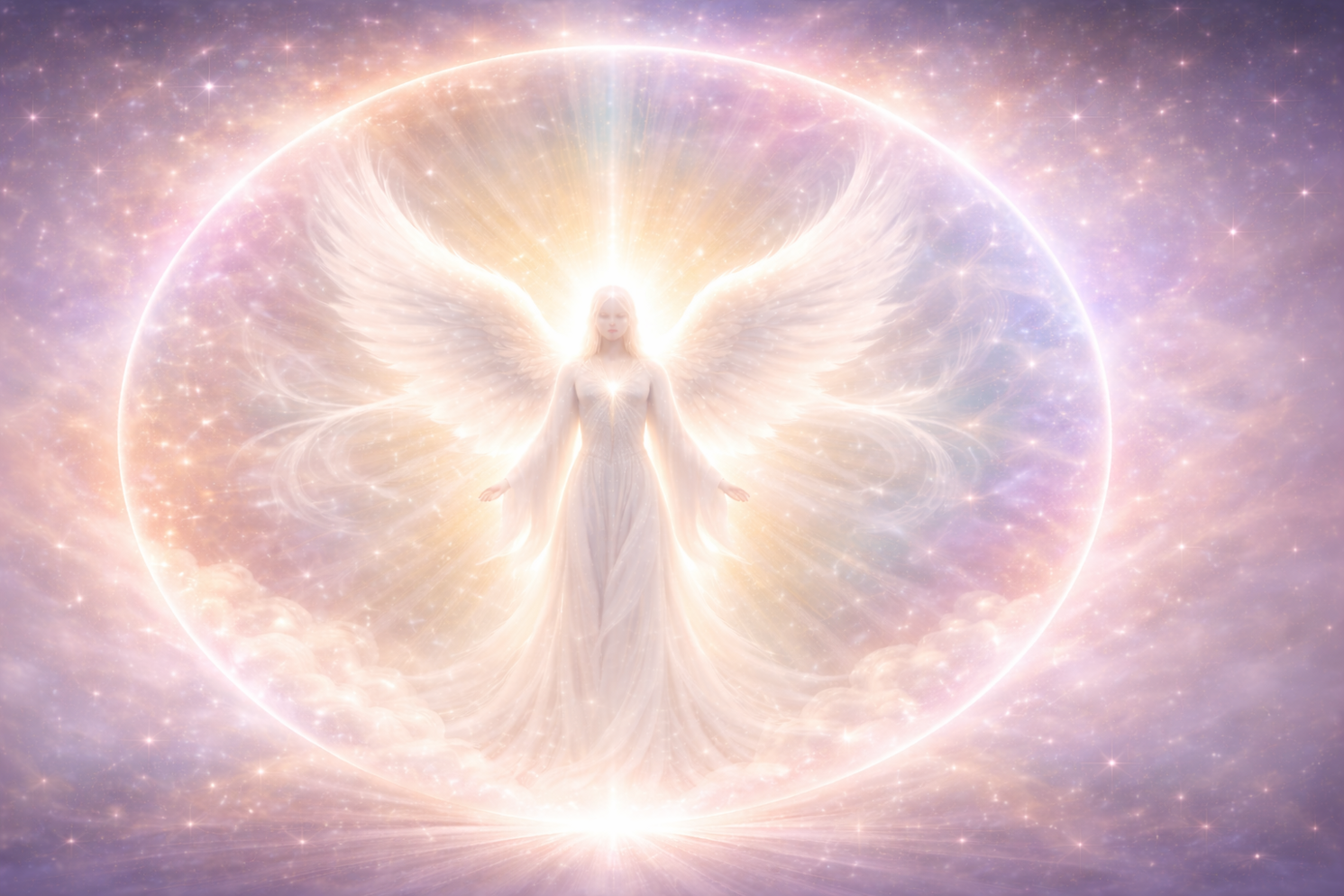 angelo luminoso nel regno celeste