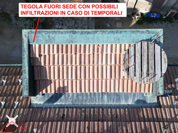 tegole tetto drone