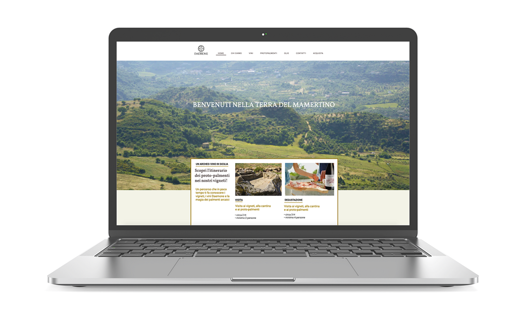 Scena Comunicazione - web per Vini Daemone 