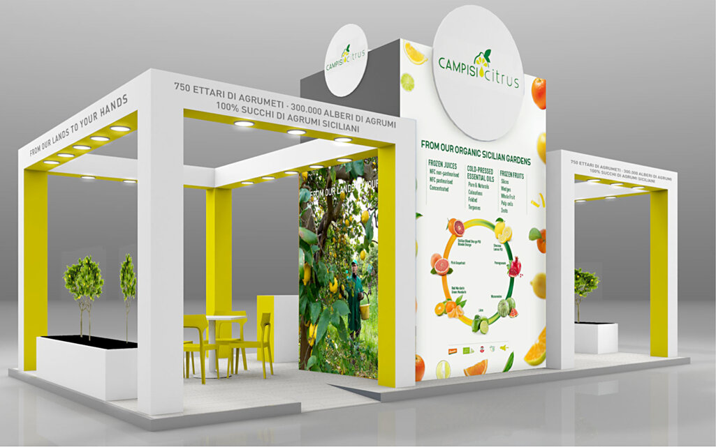 Scena - progetto stand in fiera Campisi Citrus