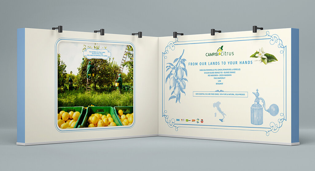 Agenziascena - progetto stand in fiera Campisi Citrus