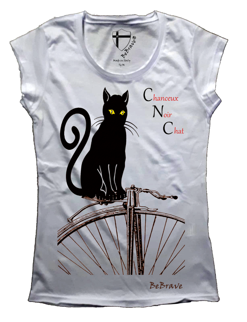 T-Shirt DONNA Mod. GATTO NERO