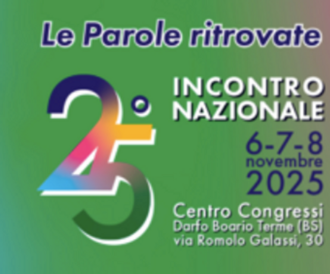 25o Incontro nazionale de Le Parole Ritrovate:tre giorni di confronto e riflessioni su buone pratiche del fareassieme e percorsi di recovery nella salute mentale.