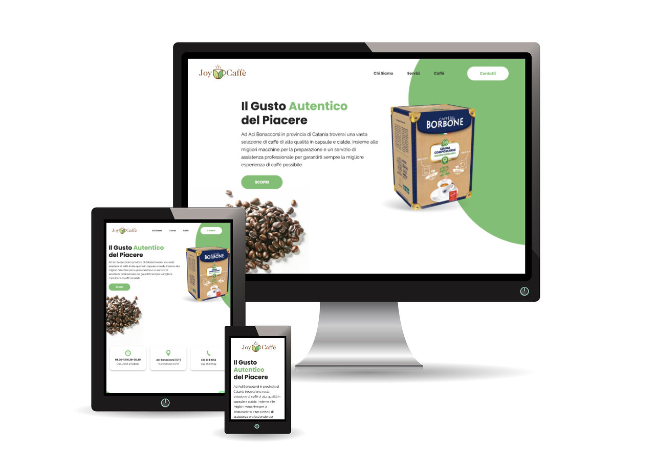 Sito One Page di Joy Caffè