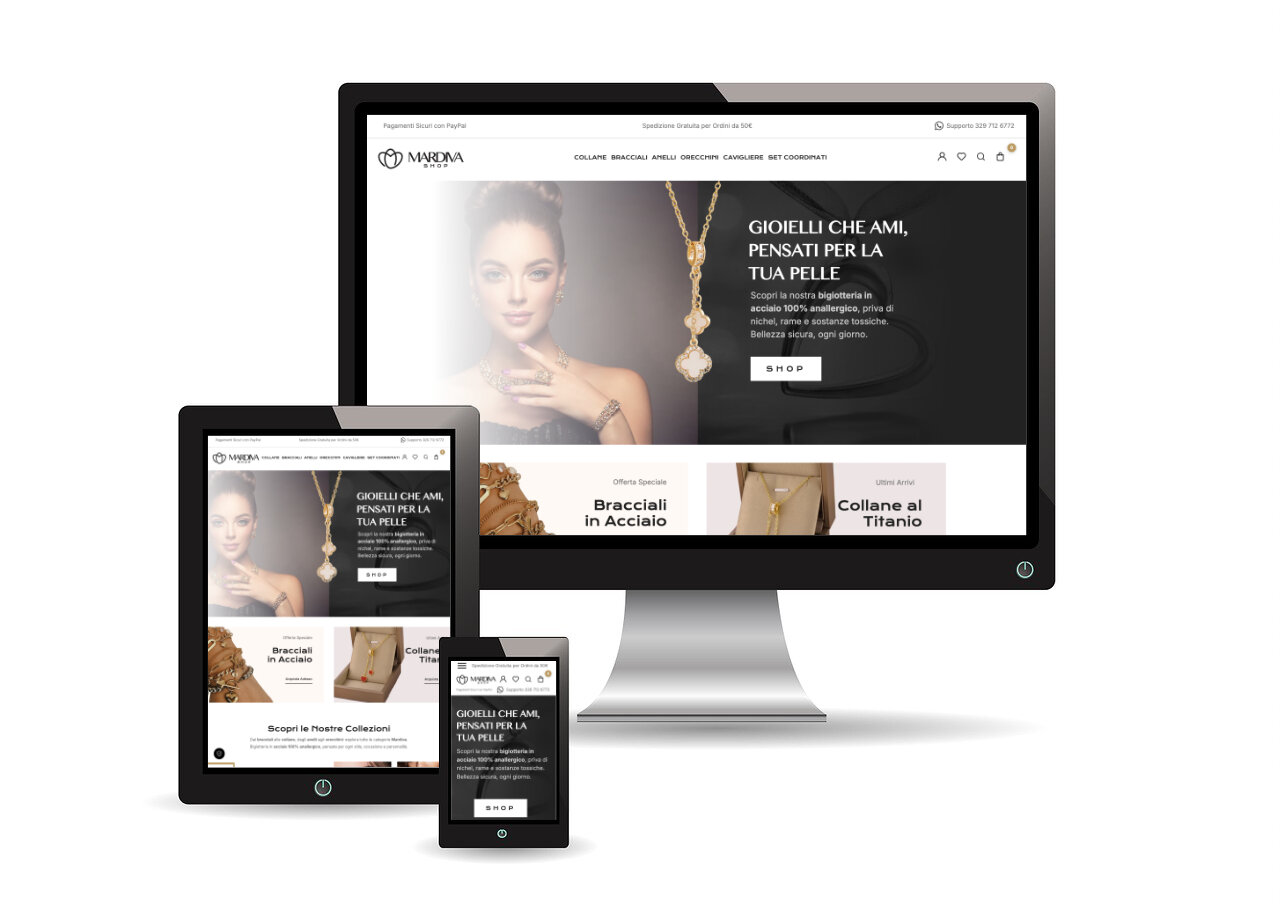 Realizzazione del nuovo e-commerce Mardiva.shop: un brand di gioielli unico