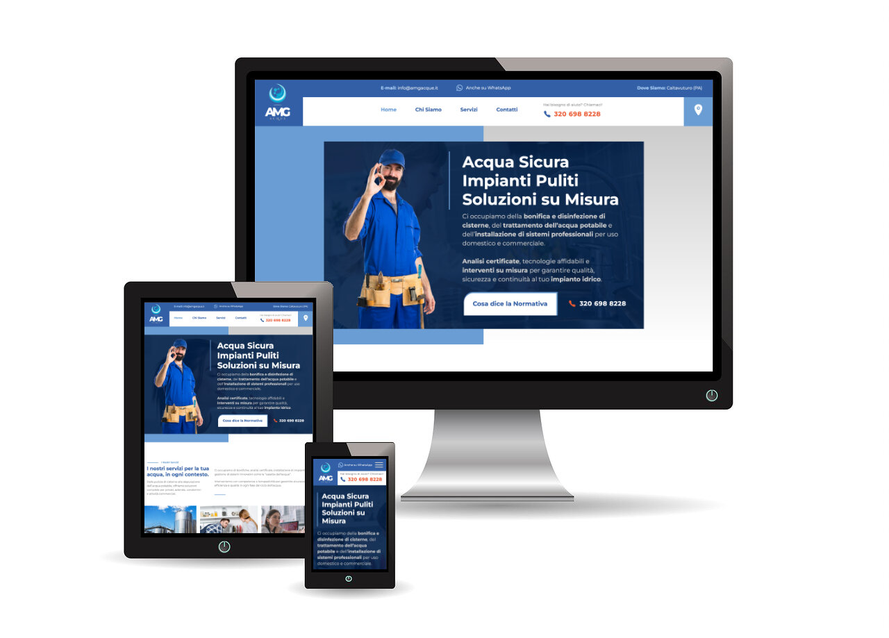 Realizzazione Sito Web e Logo per AMG Acque
