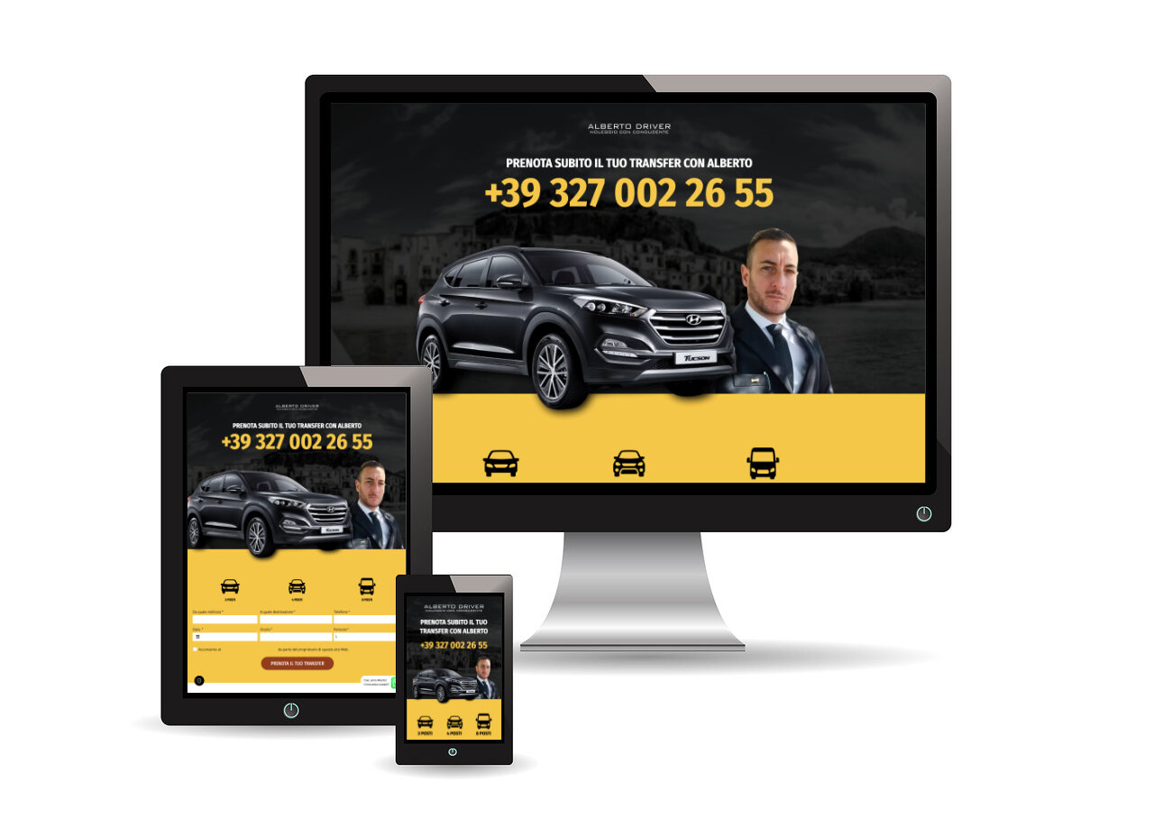 Sito One Page per Transfer: il progetto di Alberto Driver