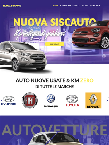 Versione Tablet Nuova Siscauto Sito Web realizzato da Cosito.it