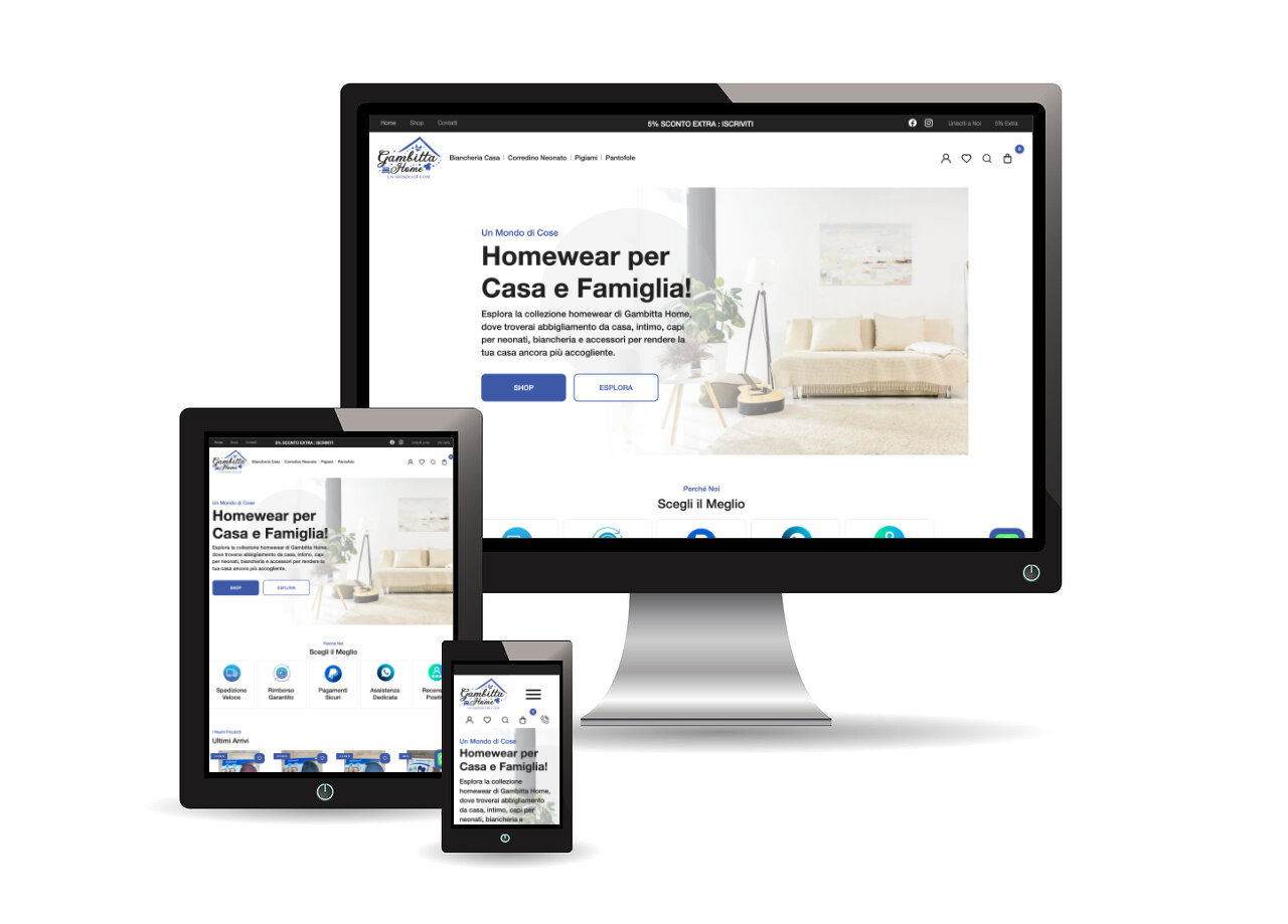 Lo shopping online su GambittaHome.it: Un E-Commerce firmato Cosito.it