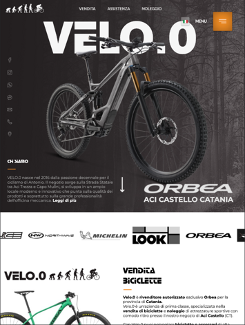 Velo.0 Velopuntozero versione Tablet Sito Web realizzato da Cosito.it