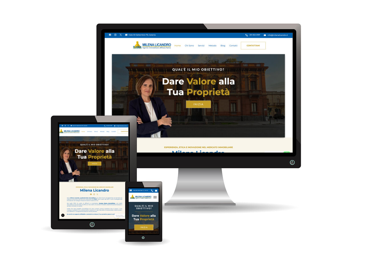 Nuovo Sito Web MilenaLicandro.it: L'eccellenza catanese nel settore immobiliare