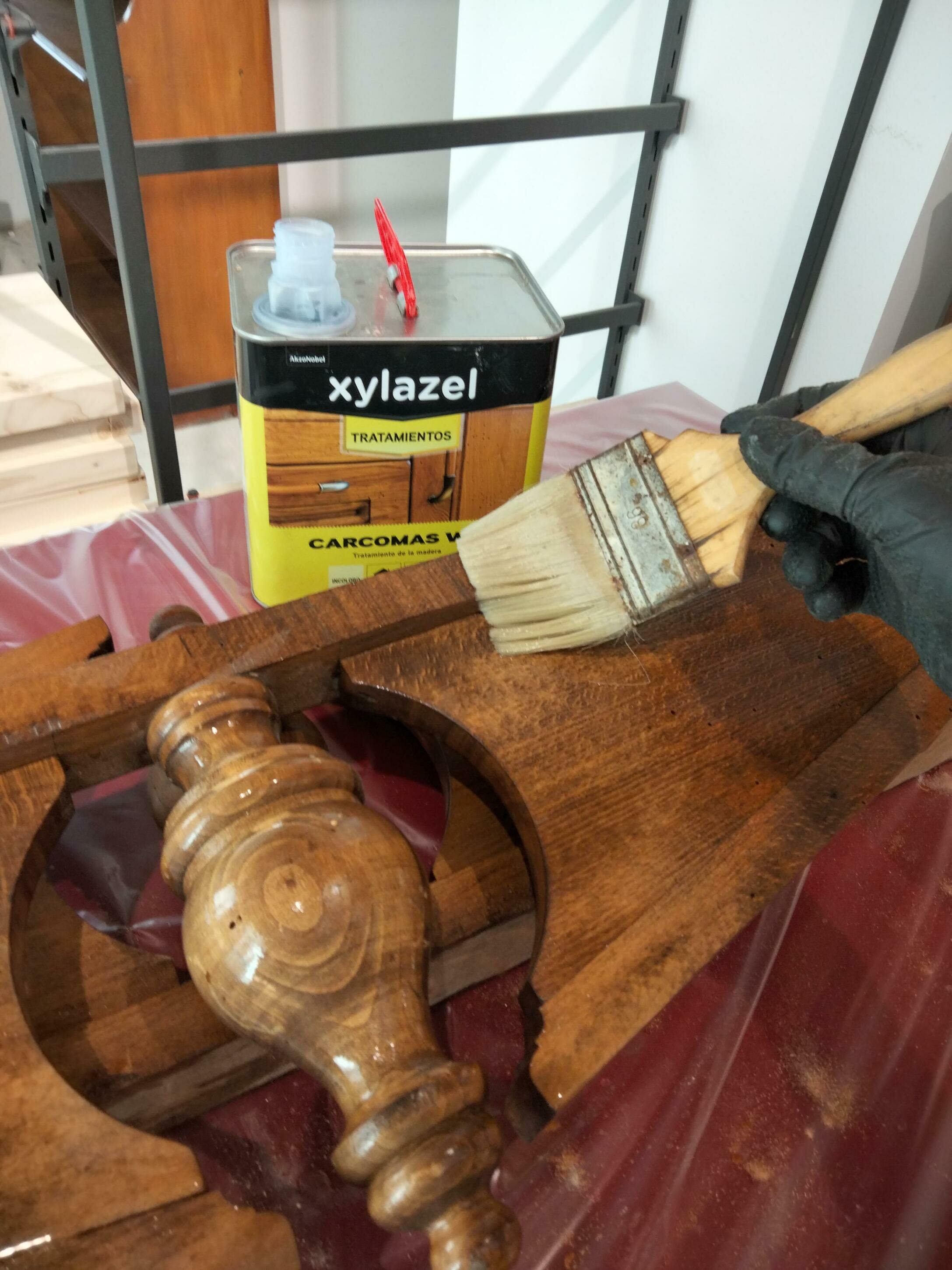 Tratamiento anticarcoma aplicado a brocha