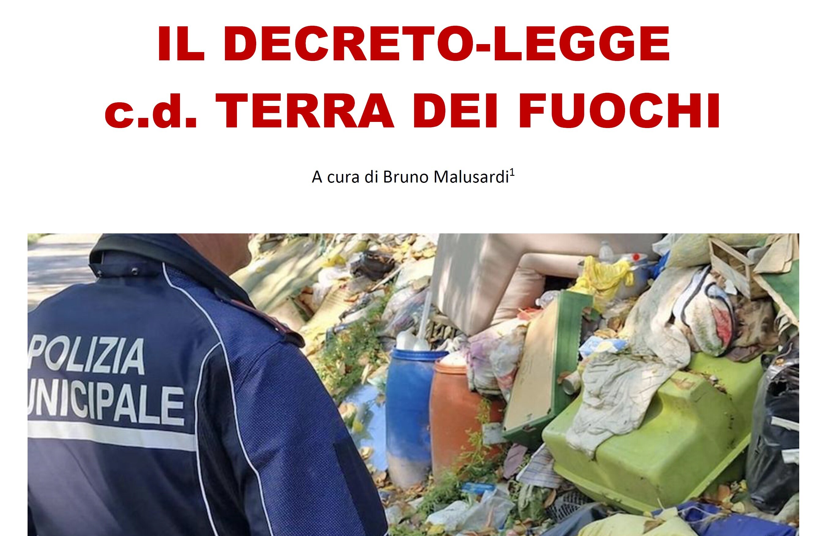 DL Terra dei Fuochi DL Terra dei Fuochi