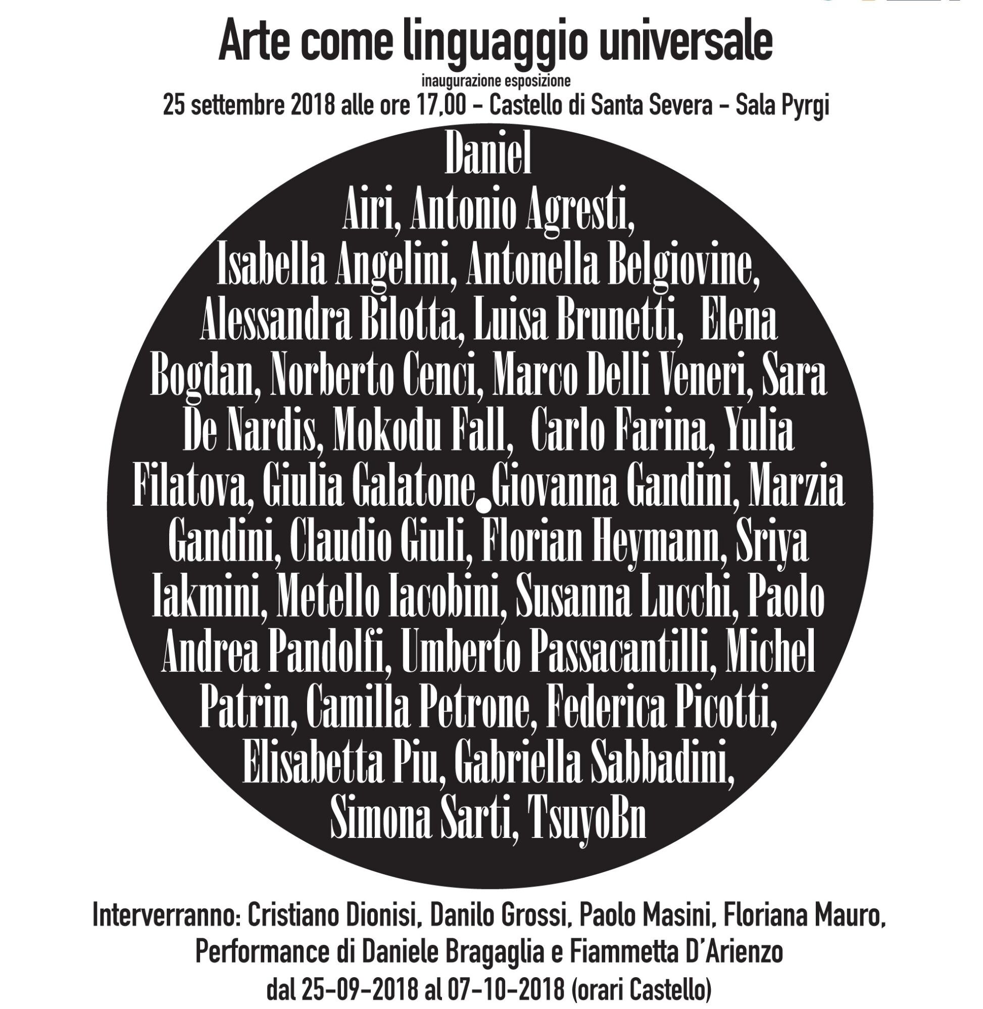 -Arte come linguaggio universale- Castello di Santa Severa - 2018