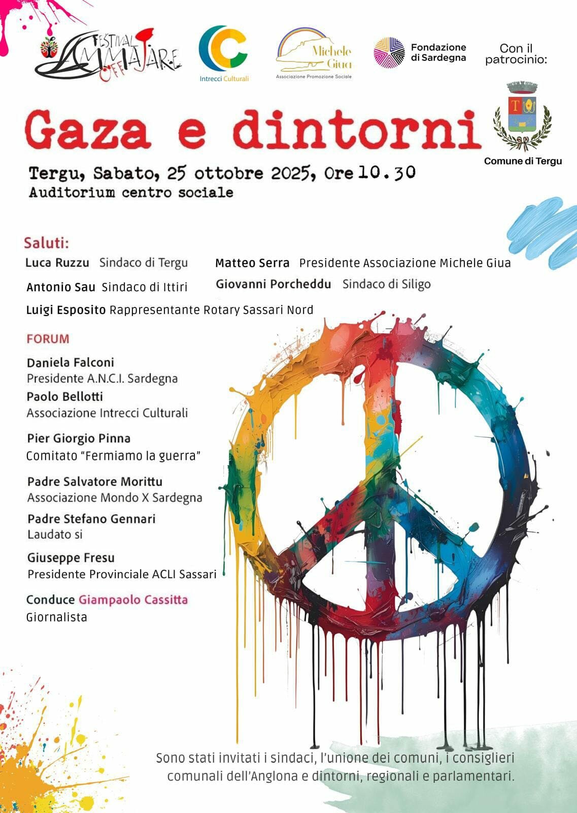 Ammajare, da Siligo a Tergu per continuare a parlare di pace