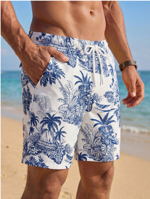 uomo-pantaloncini-blu-bianco-tropical-taglia-xs