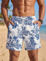 uomo-pantaloncini-blu-bianco-tropical-taglia-xs
