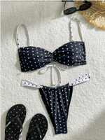 bikini-pois-nero-e-bianco-con-bratelline-taglia-xs