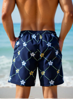 uomo-pantaloncino-blu-navy-flower-taglia-m