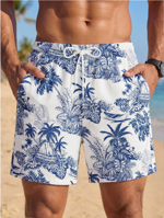 uomo-pantaloncini-blu-bianco-tropical-taglia-xs