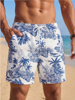 uomo-pantaloncini-blu-bianco-tropical-taglia-xs