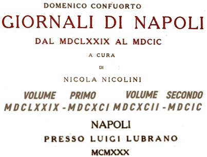 DOMENICO CONFUORTO: “GIORNALI DI NAPOLI” INDICE DEGLI ARTICOLI DEGLI ARGOMENTI CHE SONO COLLEGATI.