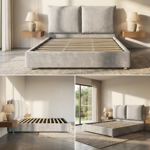 letto-londra-matrimoniale-tessuto-alkantara-grigio-con-maxy-cuscini