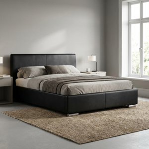 letto-contenitore-matrimoniale-similpelle-nero-designe-minimal-rete-ortopedica