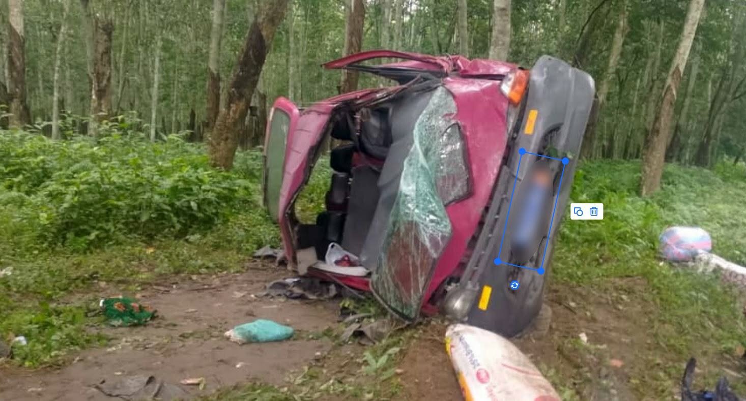 Drame de la route à Aboisso : Un minicar fait plusieurs tonneaux à N'Zikro, 10 blessés graves évacués en urgence