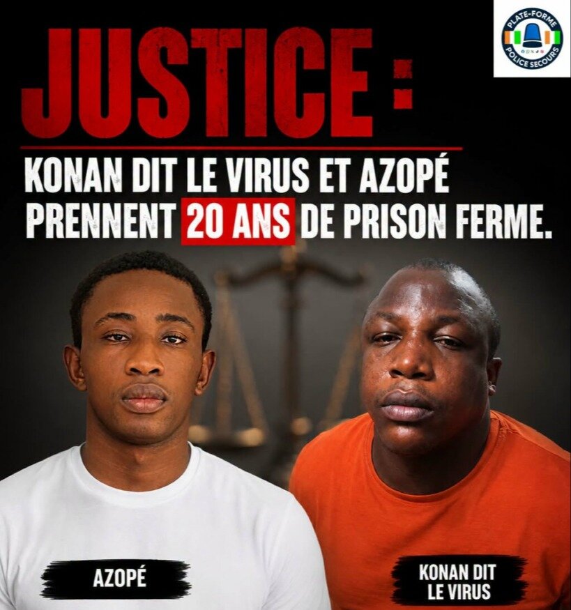 Justice à Marcory : 20 ans de prison ferme pour les caïds « Le Virus » et « Azopé »