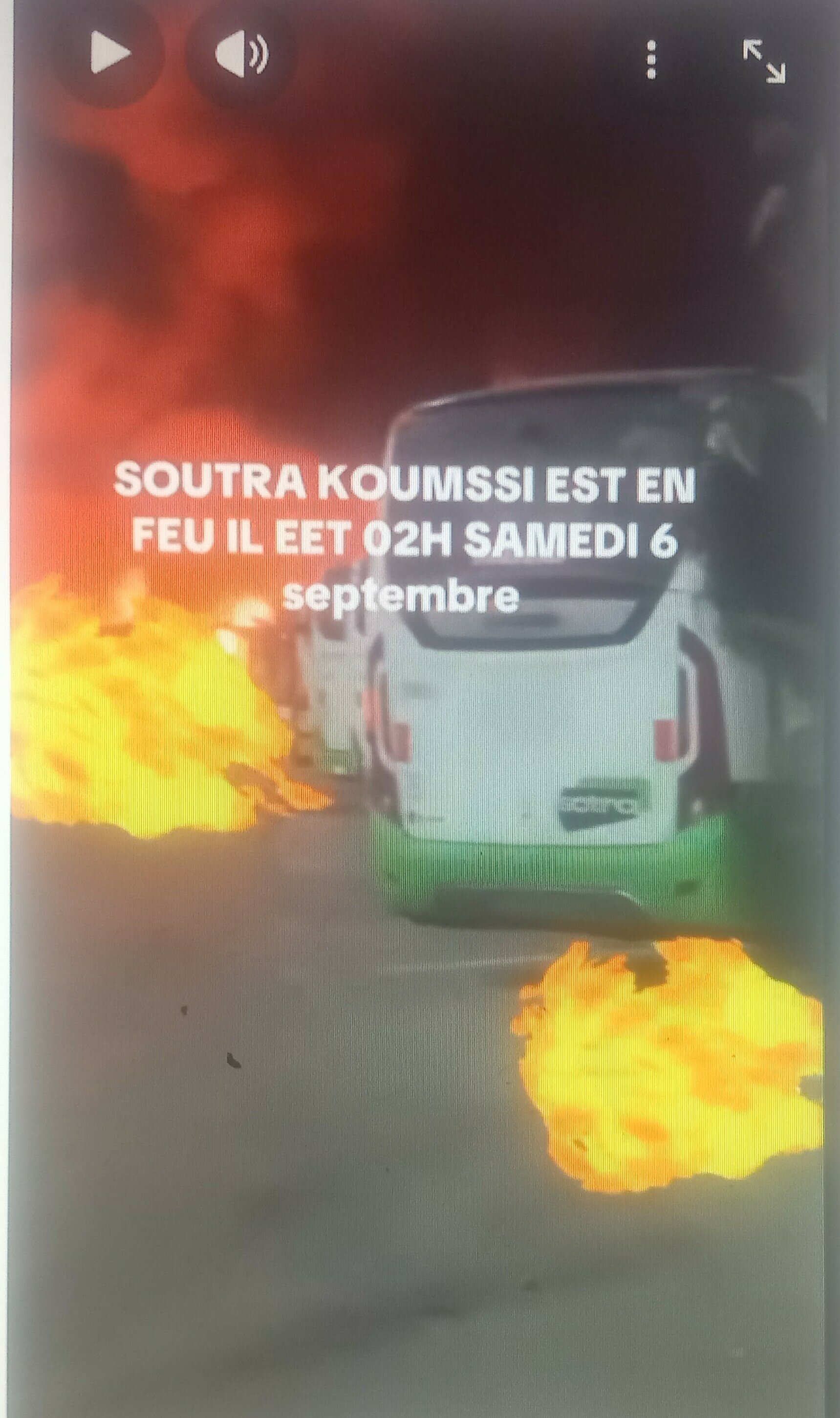 Abidjan : violent incendie au dépôt 5 de la SOTRA, au moins 40 bus entièrement calcinés