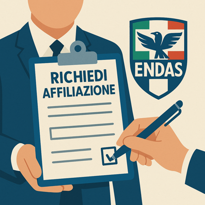 crea una immagine che racchiuda il significato di _richiedi affiliazione endas_