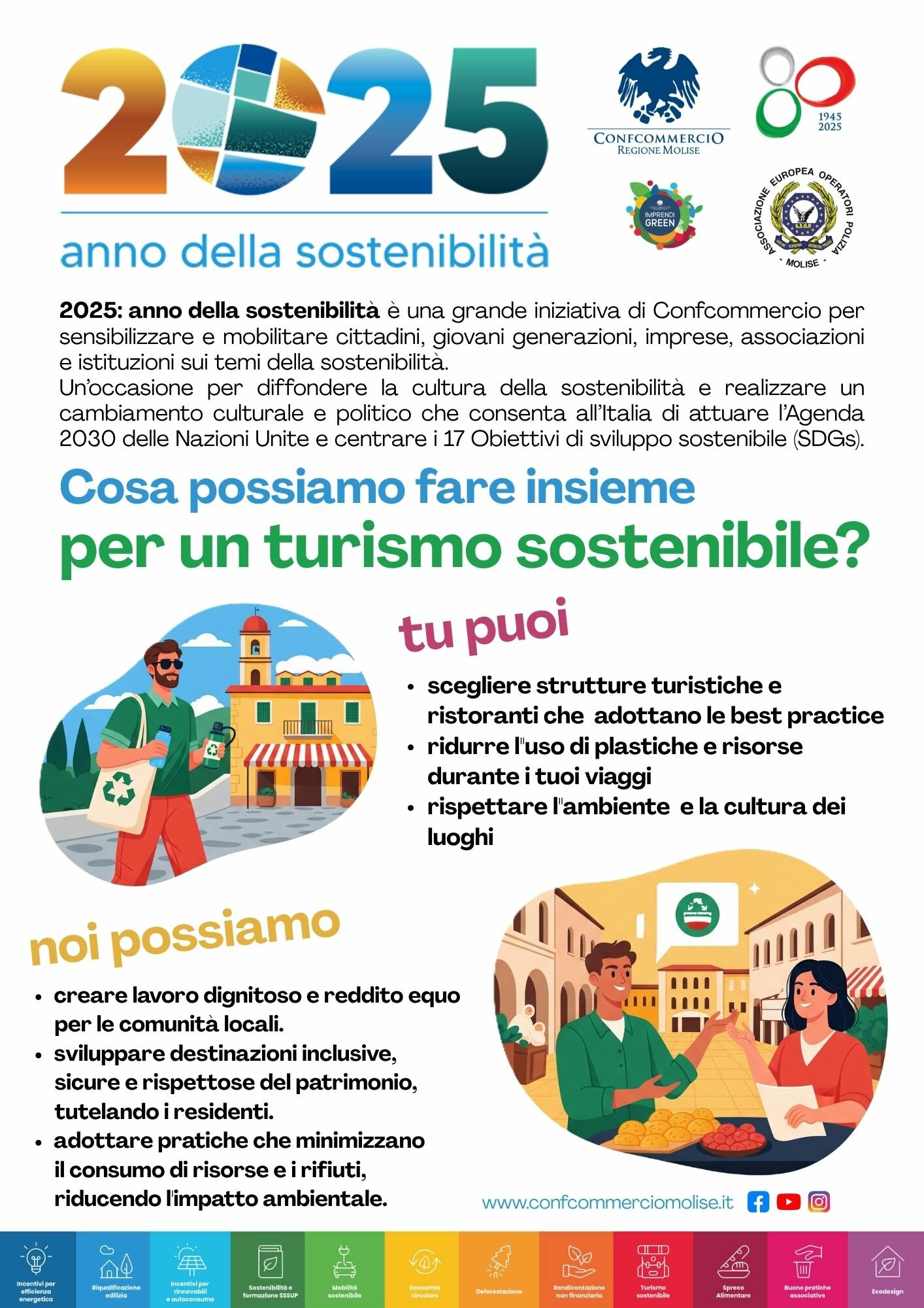 Confcommercio Molise: '2025 Anno della Sostenibilit&agrave;: insieme per un turismo responsabile che valorizzi il territorio'