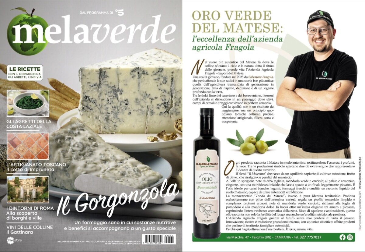 Dal Matese alla prima pagina di Melaverde, ecco l'eccellenza dell'Azienda Agricola Fragola