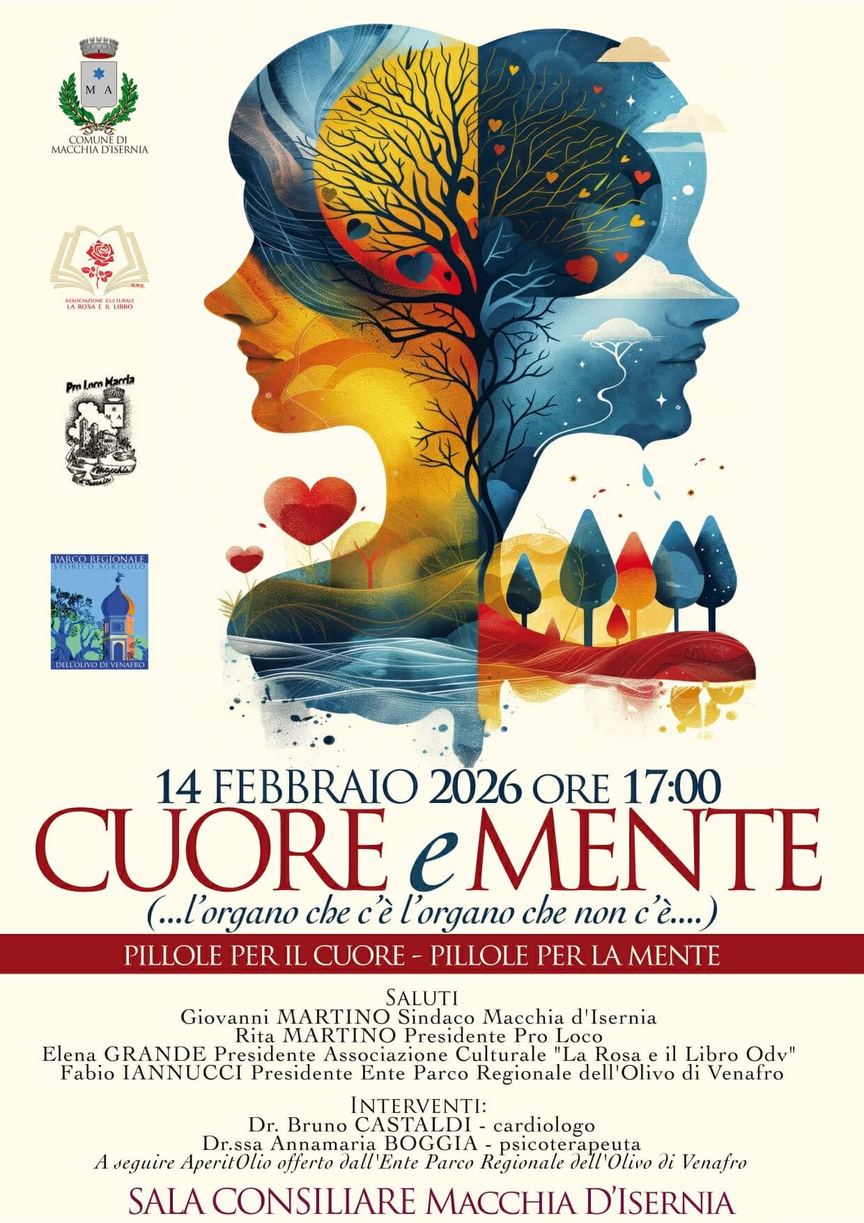 ❤️🧠 Macchia d&rsquo;Isernia, un San Valentino per volersi bene: arriva 'Cuore e Mente'
