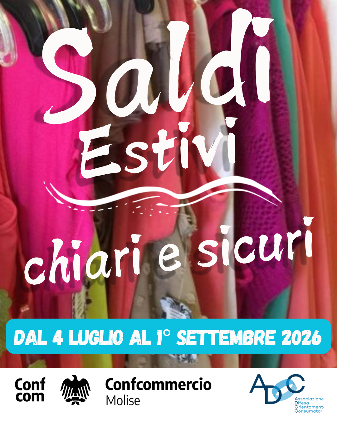 Campagna Saldi estivi chiari e sicuri in Molise