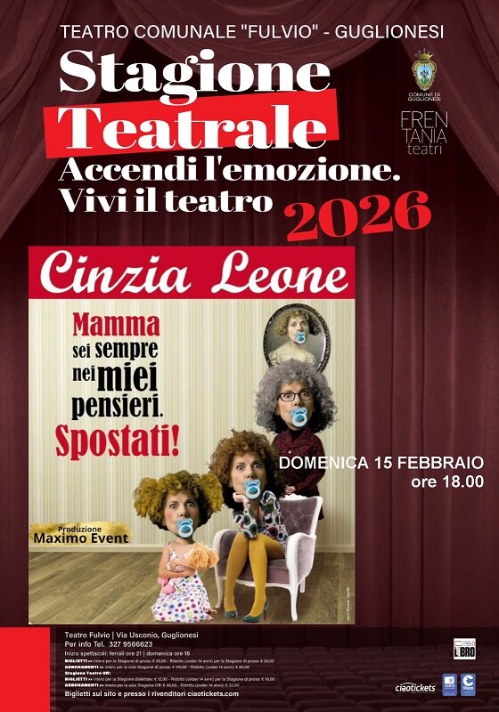 🎭 Cinzia Leone a Guglionesi: l'inarrestabile spettacolo 'Mamma sei sempre nei miei pensieri' invade il Teatro Fulvio