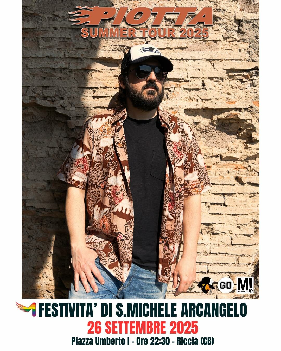 Festa di San Michele Arcangelo 2025: si alza il sipario a Riccia con il concerto di Piotta