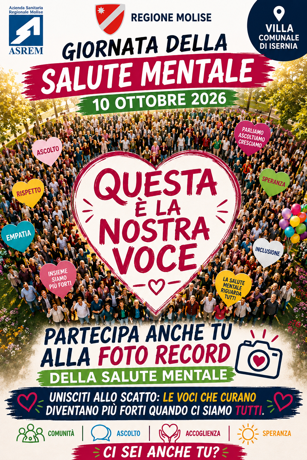 Voci che curano: il 10 Ottobre Isernia dà voce alla salute mentale