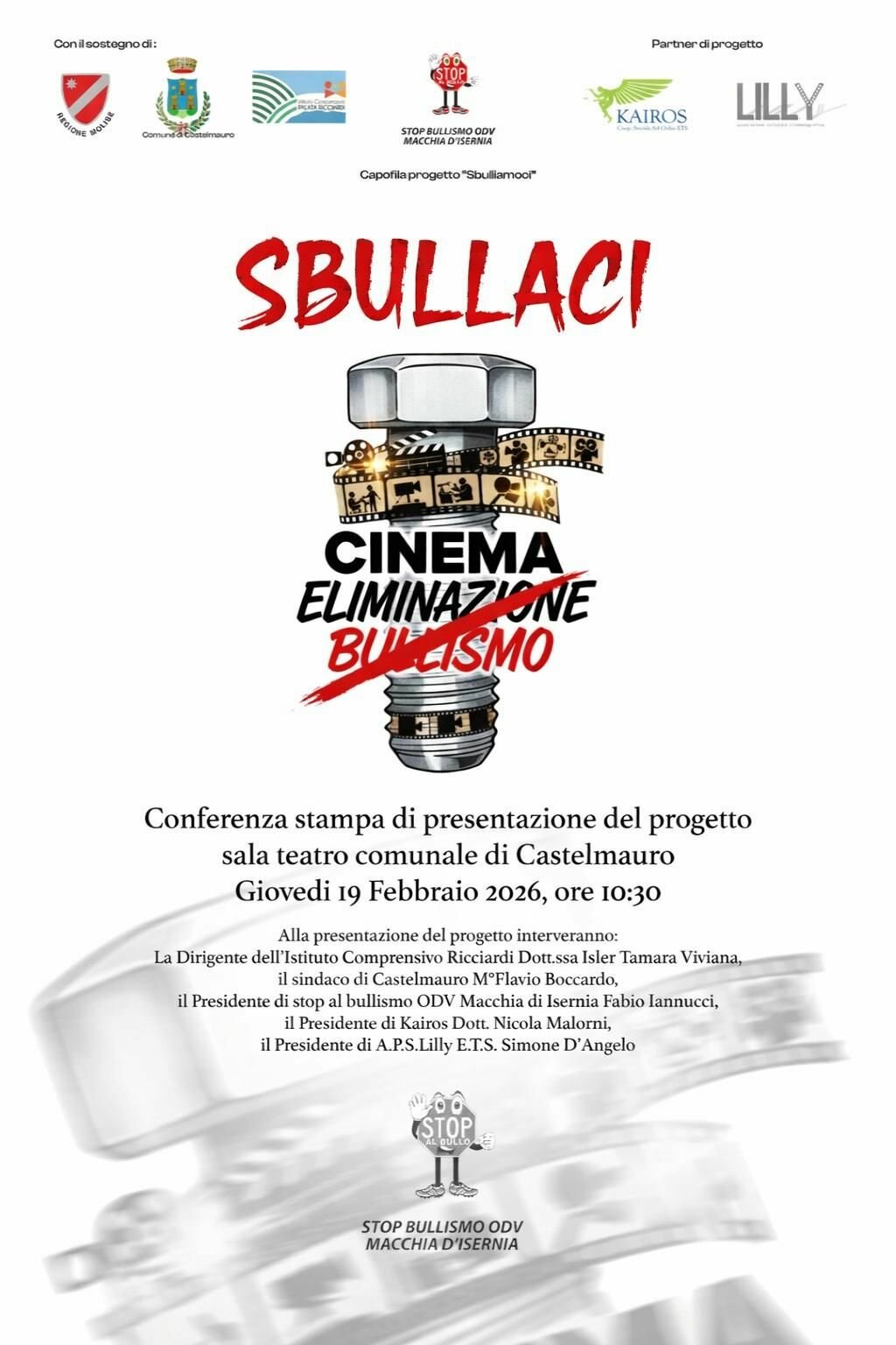 🎬 'SBULLACI': il cinema si fa scudo contro il bullismo. Domani il lancio a Castelmauro