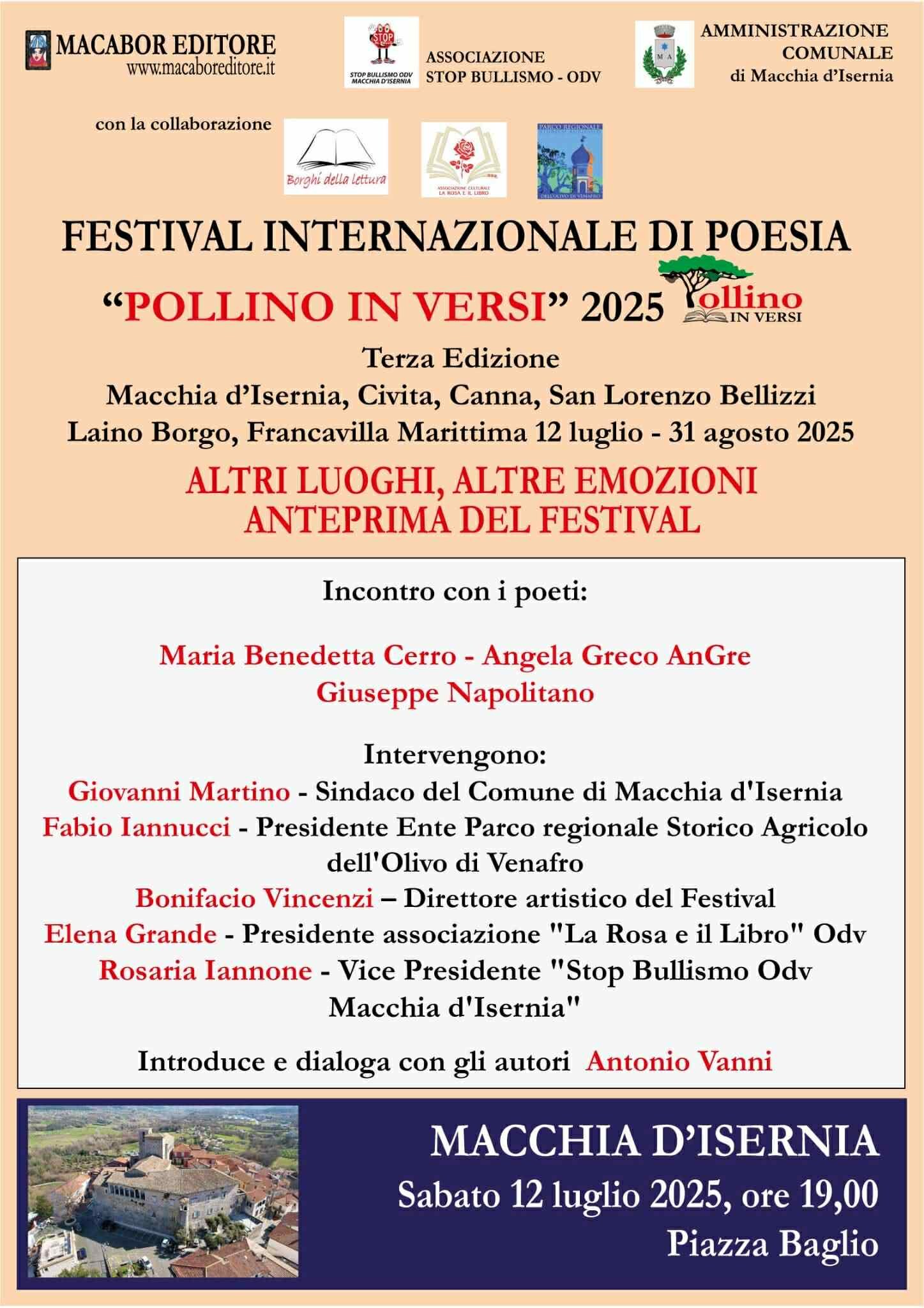 Torna la poesia che abita i luoghi: parte la 3&ordf; edizione del Festival Internazionale della Poesia