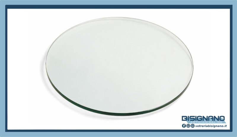 SAGIDAR Piano Tavolo Rotondo In Vetro Temperato Trasparente - Spessore 8mm, Diametri Da 35cm A 100cm - Proteggi Tavolo, Sostitutivo, Per Sala Da Pranzo, Ufficio