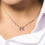 collana-donna-luca-barra-acciaio-fiocco-e-zirconi-bianchi-ck2220