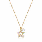 S'Agapõ Collana Farfalla Fairy SFA02 In Acciaio 316L Con Cristalli - Finitura Oro 14K - Gioiello Italiano