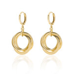 orecchini-donna-unoaerre-pendenti-cerchi-intrecciati-dorati-2340