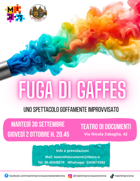 locandina fuga di gaffes