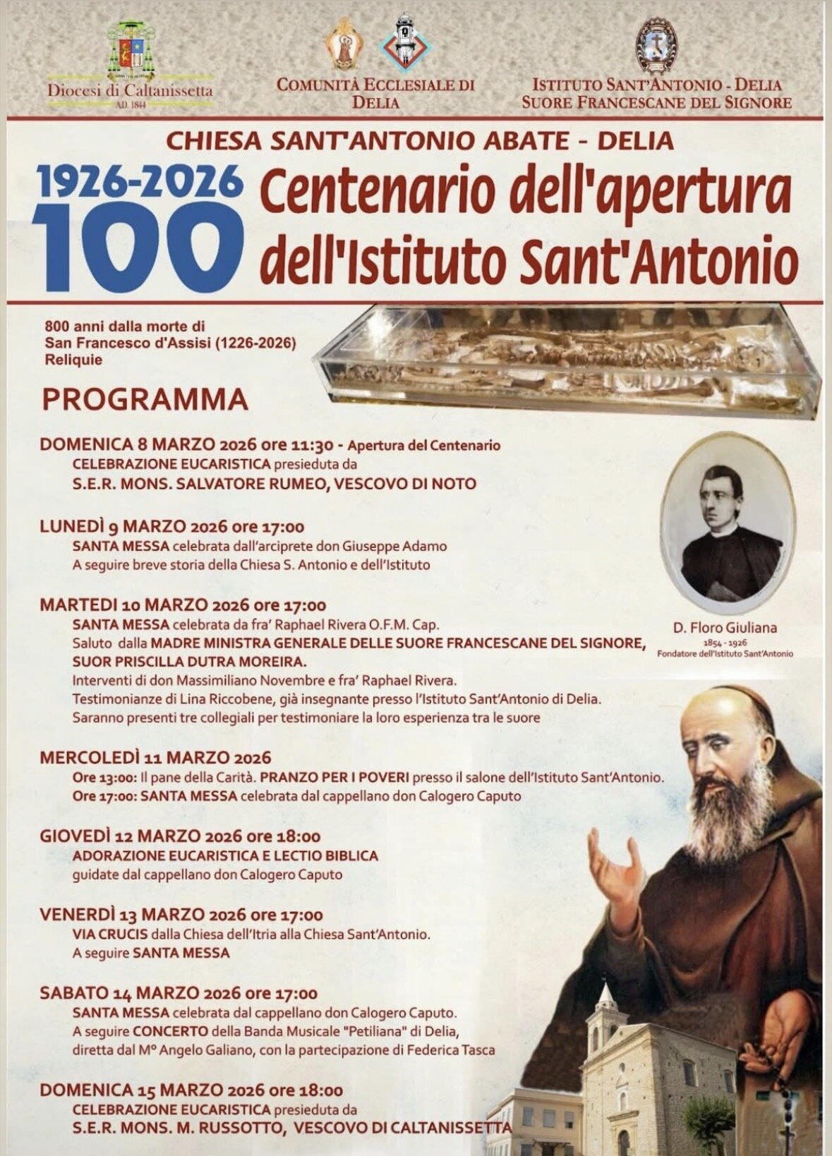 1926-2026 Centenario dell'apertura dell'Istituto Sant'Antonio