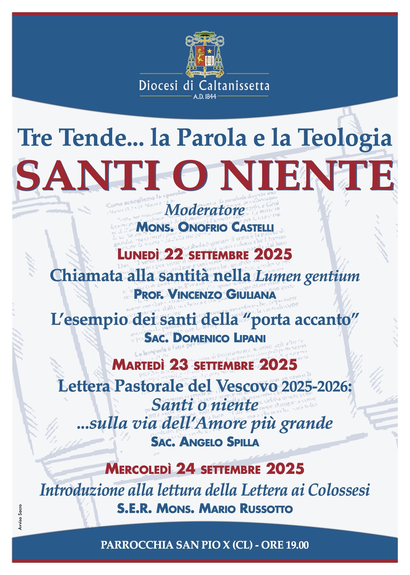 Tre Tende... la Parola e la Teologia 2025