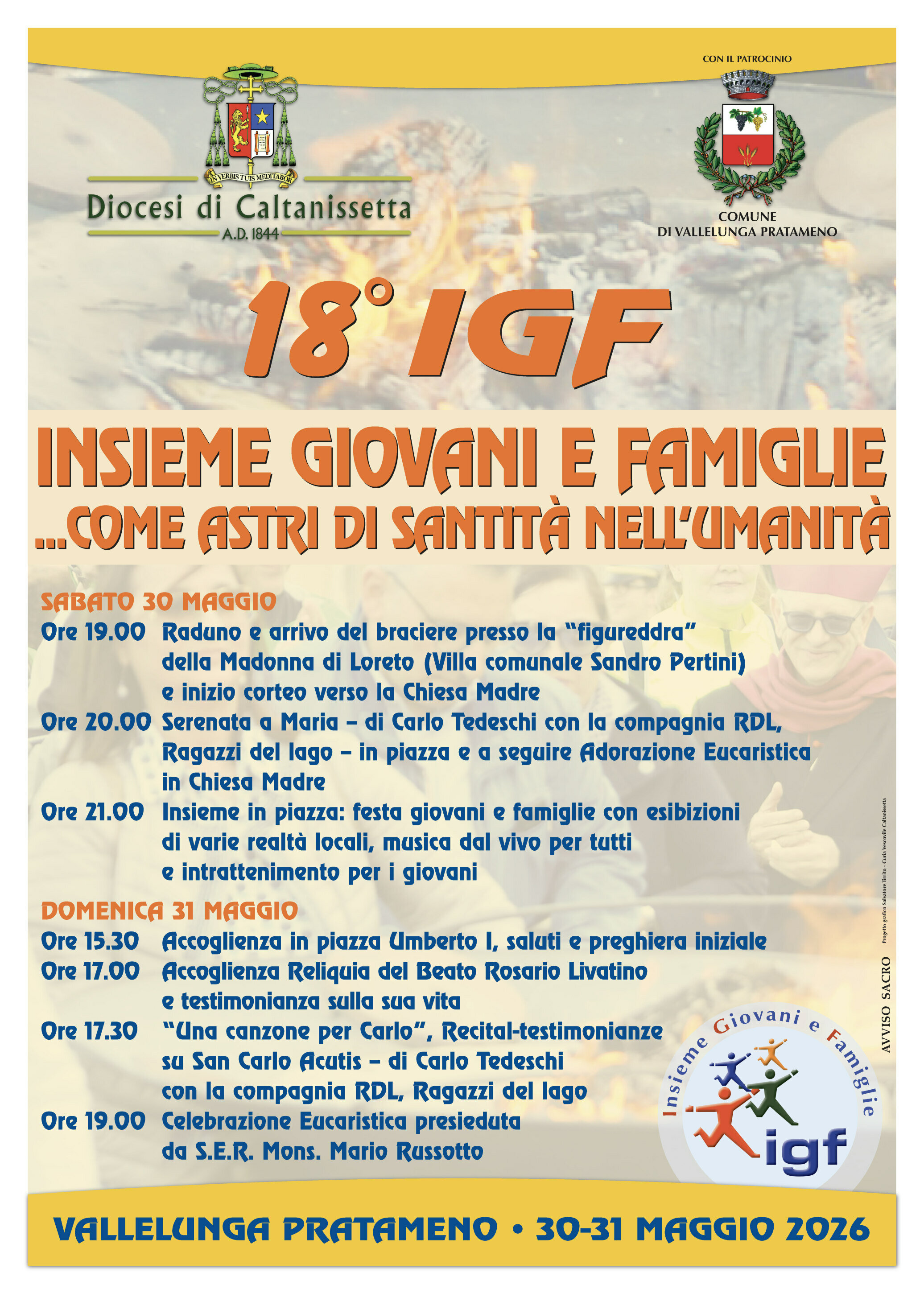 18° IGF INSIEME GIOVANI E FAMIGLIE... Come astri di Santità nell'Umanità 18° IGF INSIEME GIOVANI E FAMIGLIE... Come astri di Santità nell'Umanità